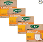 CURAD Naturals Baking Soda Adhesive Pads 4" x 4", Individually Wrapped Sterile by Curad