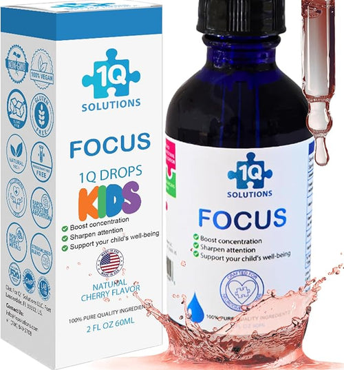 1Q Focus – Liquid Cognitive & Brain Support Natural Drops by 1QSolutions