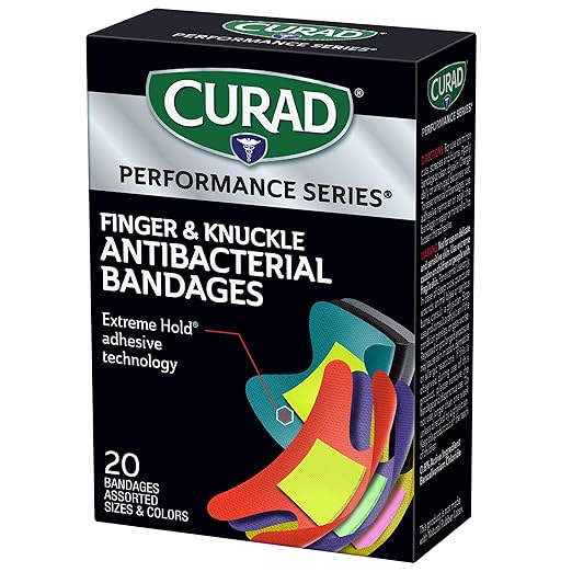 Curad Performance Series Fingertip and Knuckle Antibacterial Bandages, Extreme - Image 2