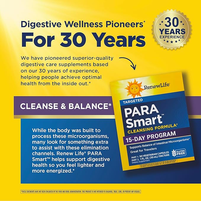 Renew Life ParaSmart 14-Day Targeted Cleanse, 2-Part Detox Cleanse Supports - Image 5