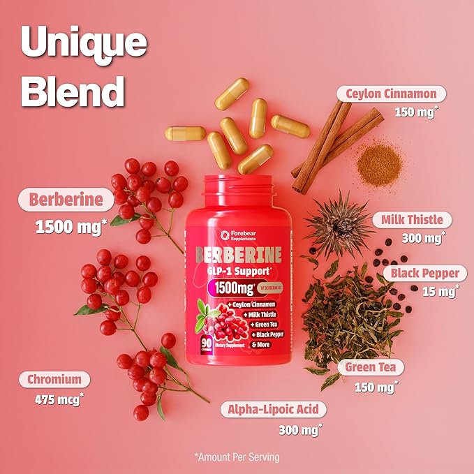 Berberine 1500mg GLP-1 Weight Loss Supplement Pills - Image 4