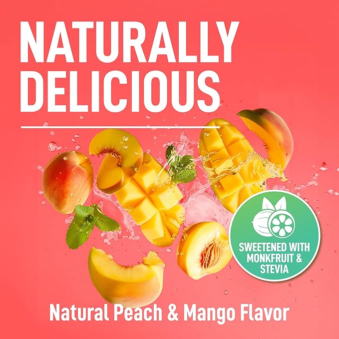 Keppi Electrolytes Powder – Peach Mango Flavor – No Sugar Hydration Supplement - Image 2