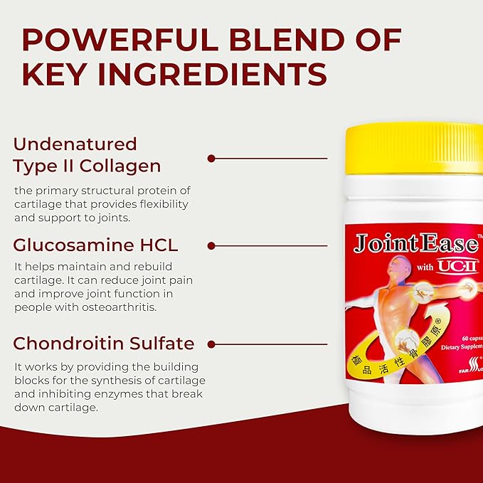 FARLONG JointEase with UC-II, Undenatured Type II Collagen, Glucosamine - Image 4