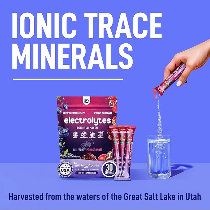 Keppi Electrolytes Powder Packets – Blueberry Pomegranate 30 Servings – No - Image 5