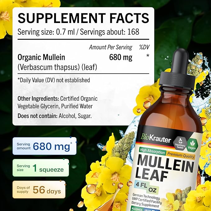 BIO KRAUTER Mullein Drops for Lungs 4 Fl. Oz - Image 4