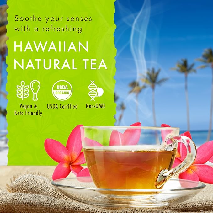 Hawaiian Natural Tea Passion Fruit Orange Flavored Organic Tea - Image 2
