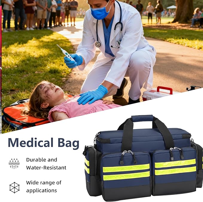 Empty First Aid Bag Medical Bag Home Health, Empty First Aid Storage - Image 4