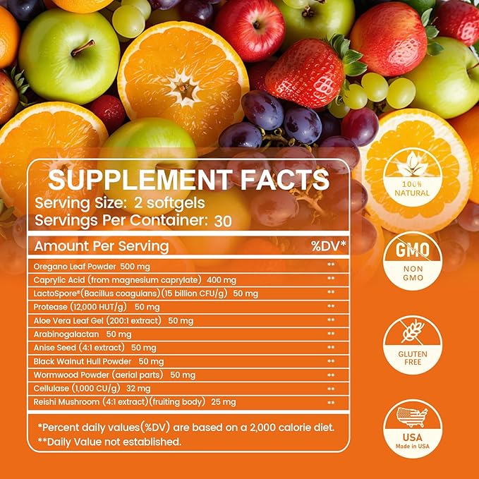 11-in-1 Candida Support Supplement, Antifungal Overgrowth, Intestinal Detox & - Image 2