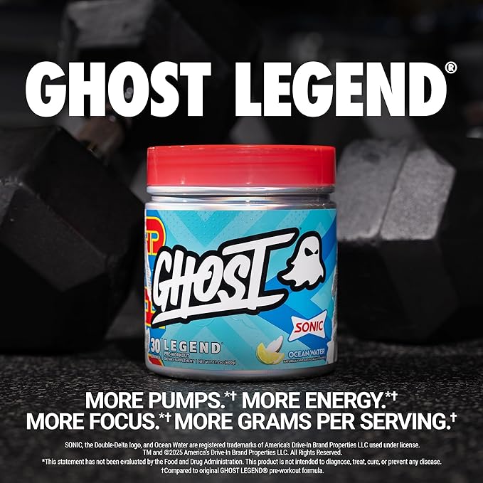 GHOST Legend Pre-Workout Powder, Sonic Ocean Water - Image 2