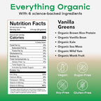 Organic & Vegan Protein Powder for Women Vanilla Greens – Delicious Protein - Image 4