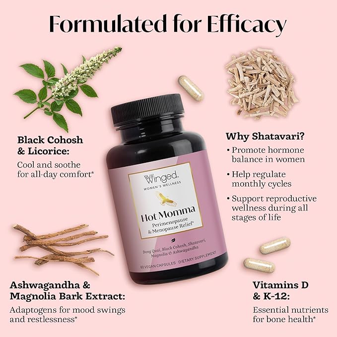 Winged Wellness Hot Momma Menopause Supplements - Image 3