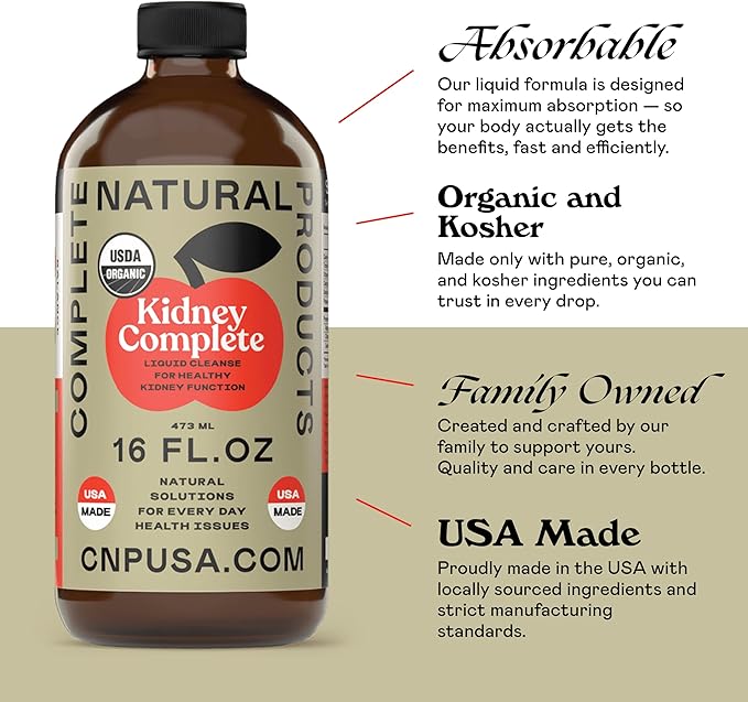 Complete Natural Products Kidney Complete - 16oz Glass Bottle - Image 4