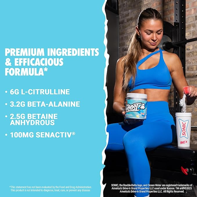 GHOST Legend Pre-Workout Powder, Sonic Ocean Water - Image 3
