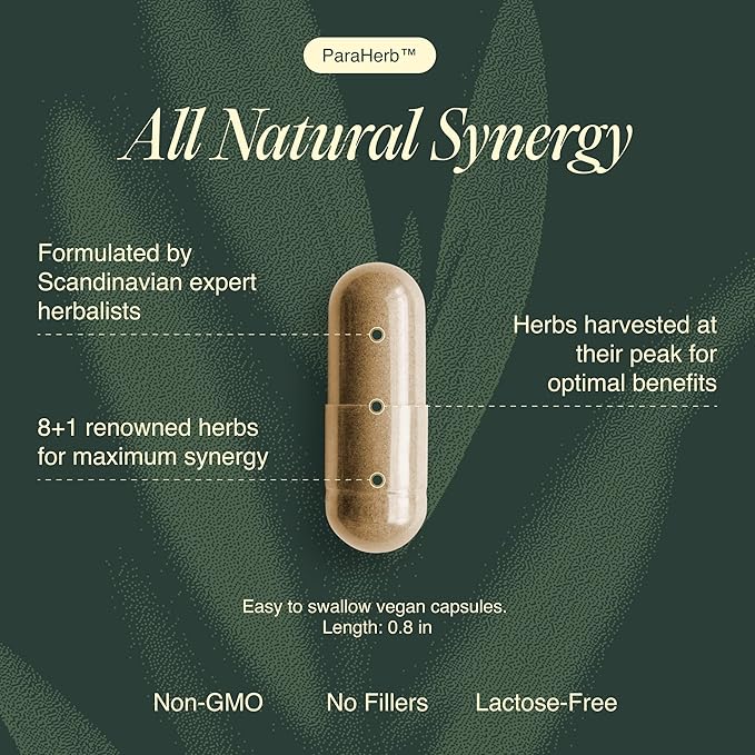 Ecosh ParaHerb™ Wormwood, Clove & Chanterelle Extract Intestinal Cleanse – - Image 3