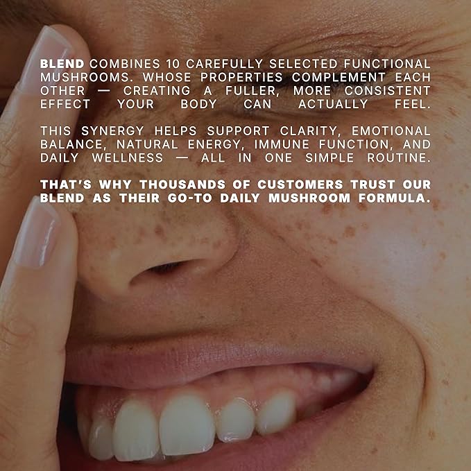 10‑Mushroom Blend Gummies – Clean, Non‑GMO Gummy – Daily Immune, Energy & Brain - Image 4