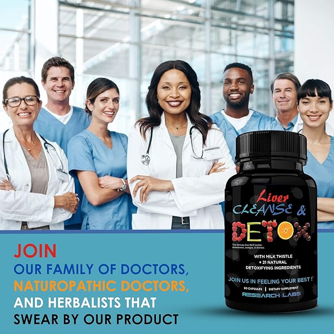 Research Labs Doctor Recommended Premium Liver Detox Cleanse & Support w/Milk - Image 4