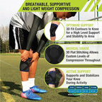 Pro-Tec Athletics 3D Flat Knee Support, Advanced Flat Knit Technology - Image 4