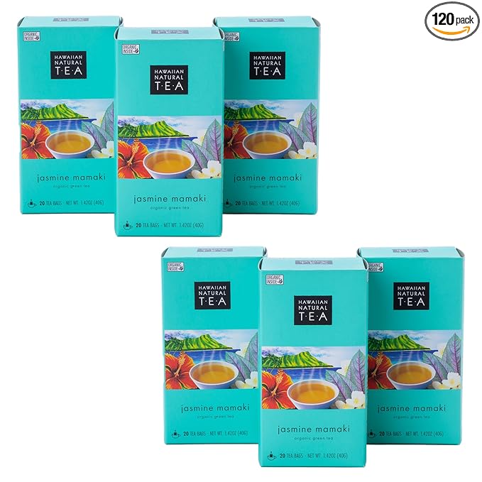 Hawaiian Natural Tea Organic Mamaki Jasmine Green Tea Blend by HawaiianNaturalTea