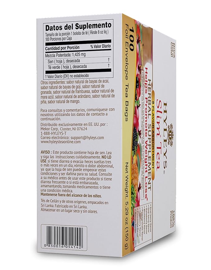 HYLEYS Slim Tea 9 Flavor Assortment 100 Ct - Image 3