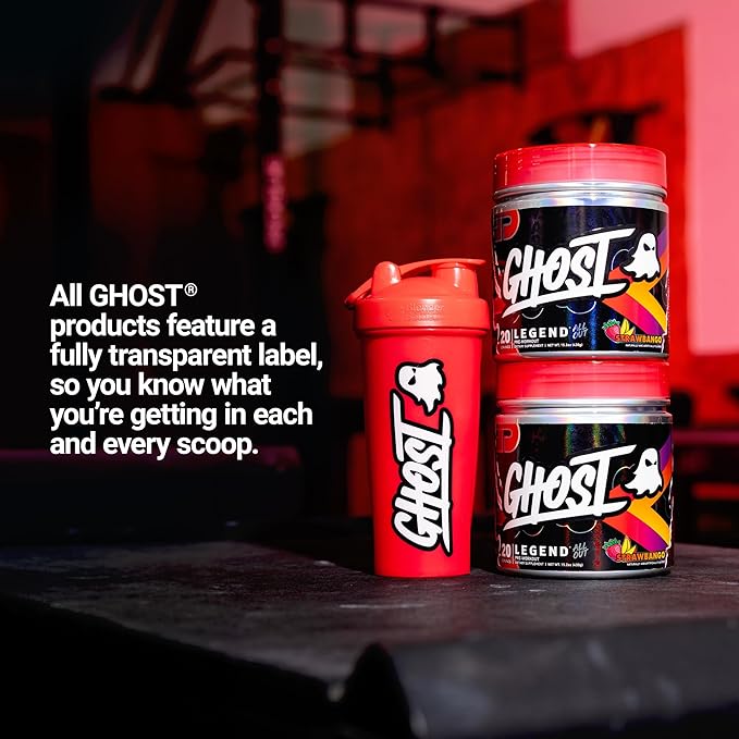 GHOST Legend All Out Pre-Workout Powder, Strawbango - Image 5