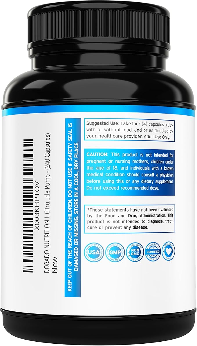 L Citrulline 3000mg Supplement Support L Arginine & Nitric Oxide Pills - Image 3