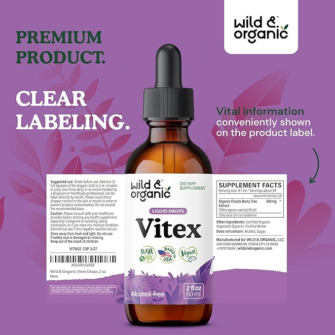 Wild & Organic Vitex Tincture for Perimenopause & Mood Support - Image 9