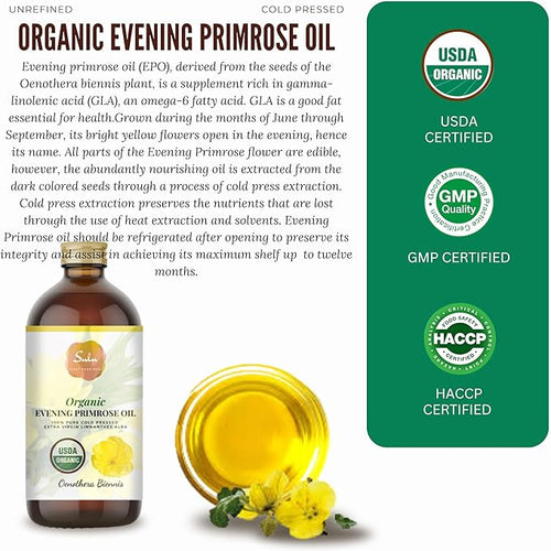 1 Gallon USDA Organic Pure Cold Pressed Evening Primrose Oil 12% GLA - Image 2