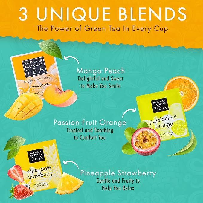 Hawaiian Natural Organic Tropical Fruit Tea Sampler - Image 4