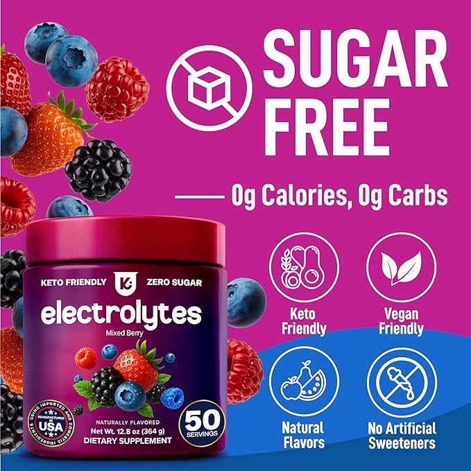 Keppi Mixed Berry Electrolytes Powder 50 Servings – Sugar Free Electrolytes - Image 4