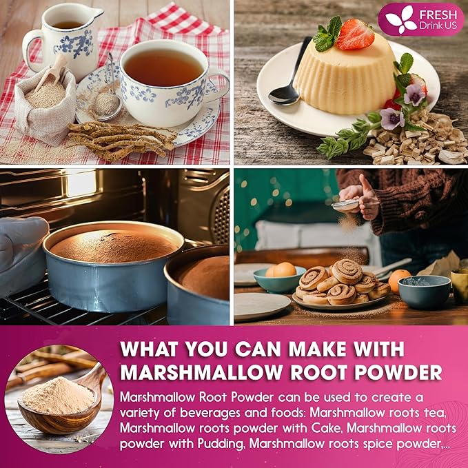 FreshDrinkUS, Premium 8oz Marshmallow Root Powder. Finely Ground – Premium - Image 8