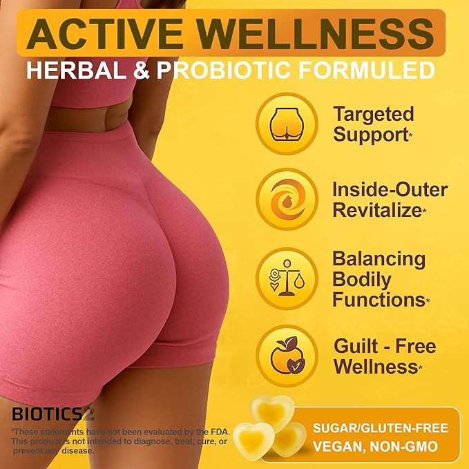 Peach8 BBL Booty Gummies for Womens Hip Butt & Curves MAX Formula PLUS 2x - Image 2