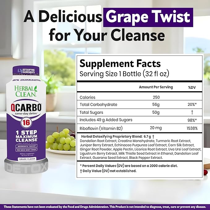 Herbal Clean Qcarbo16 Same-Day Detox Cleanse Drink - Image 3