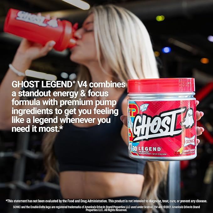 GHOST Legend Pre Workout Powder, Sonic Cherry Limeade - Image 5