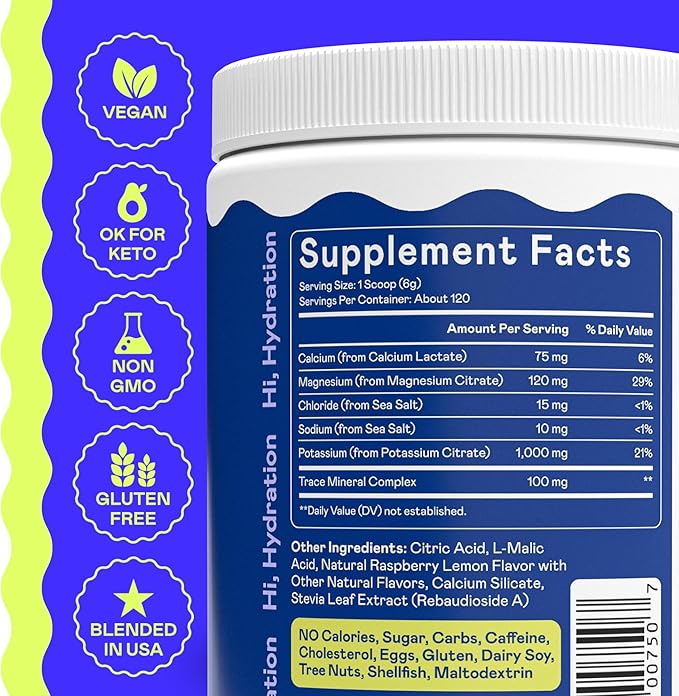 Hi-Lyte Keto K1000 Electrolytes Powder | Raspberry Lemon | Hydration Supplement - Image 3