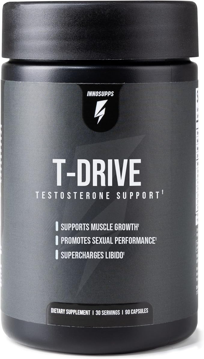 InnoSupps T-Drive Testosterone Booster Enhance Performance Amplify Muscle Growth by InnoSupps