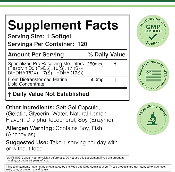 SPM Max 120 Softgels, 500mg by Double Wood - Image 2