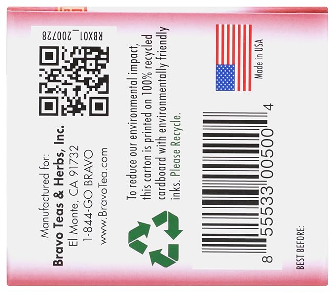 Bravo Tea Blood Pressure Caffeine Free 20 Tea Bags - Image 3