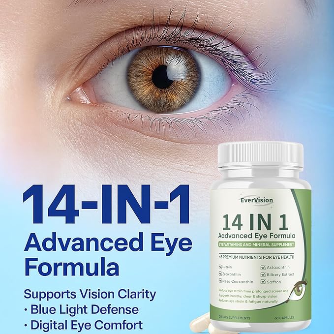 Evervision 14 in 1 Advanced Eye Formula, Eye Vitamin and Mineral Supplement - Image 6
