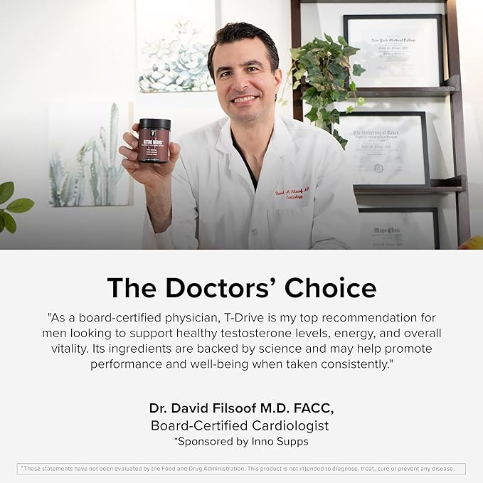 InnoSupps T-Drive Testosterone Booster Enhance Performance Amplify Muscle Growth - Image 9