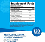 Nutricost Natural Energy Pills Complex 120 Capsules, 100mg Caffeine - Image 2