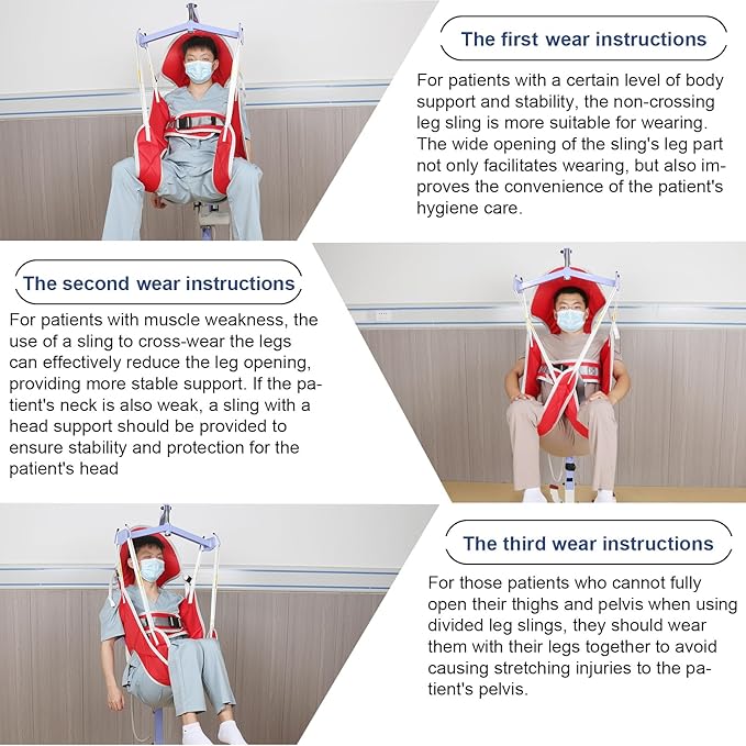 Patient Lift Sling, Medical Commode Patient Lift Aid Transfer Sling - Image 2