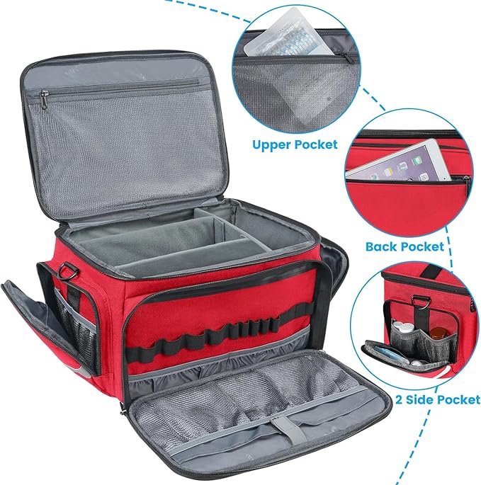 Mancro Medical Bags, Large Medication Storage Empty, Water Resistant Pill - Image 2