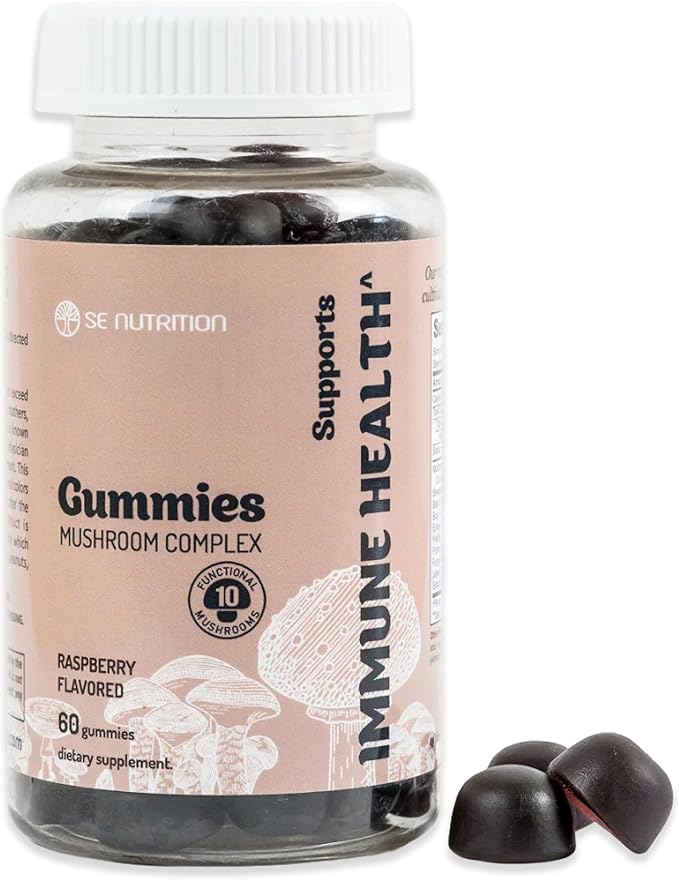 10‑Mushroom Blend Gummies – Clean, Non‑GMO Gummy – Daily Immune, Energy & Brain by Unknown