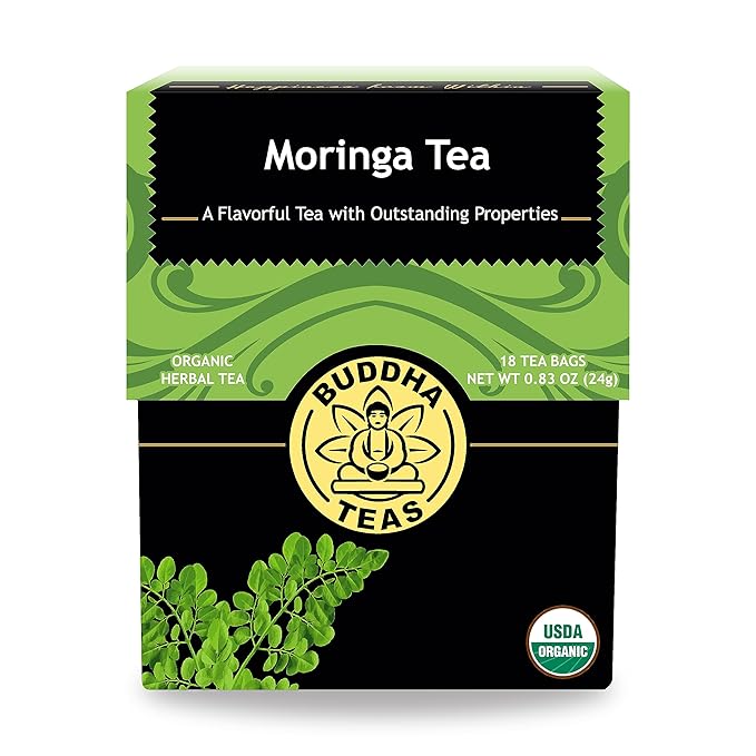 Buddha Teas - Moringa Tea - Herbal Tea - Source of Essential Vitamins & by BuddhaTeas
