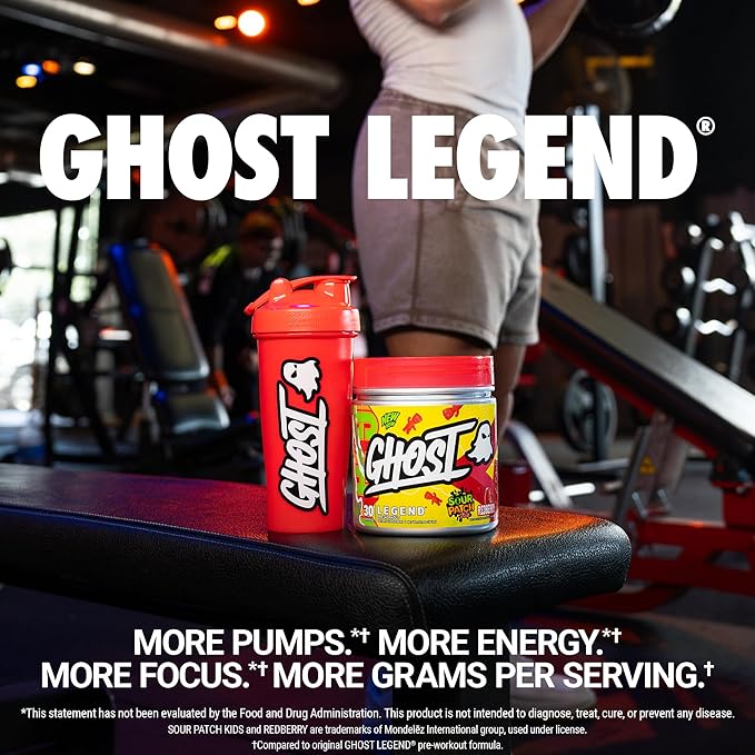 GHOST Legend Pre-Workout Powder, Sour Patch Kids Redberry - Image 2