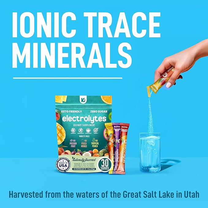 Keppi Electrolytes Powder Packets Tropical Flavors 30 Servings – No Sugar - Image 5