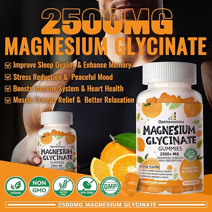 Magnesium Glycinate Gummies- Sugar Free Magnesium Potassium Supplement - Image 10