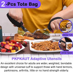 Adaptive Utensils for Parkinsons Patients Elderly, Weighted Utensils for Hand - Image 2