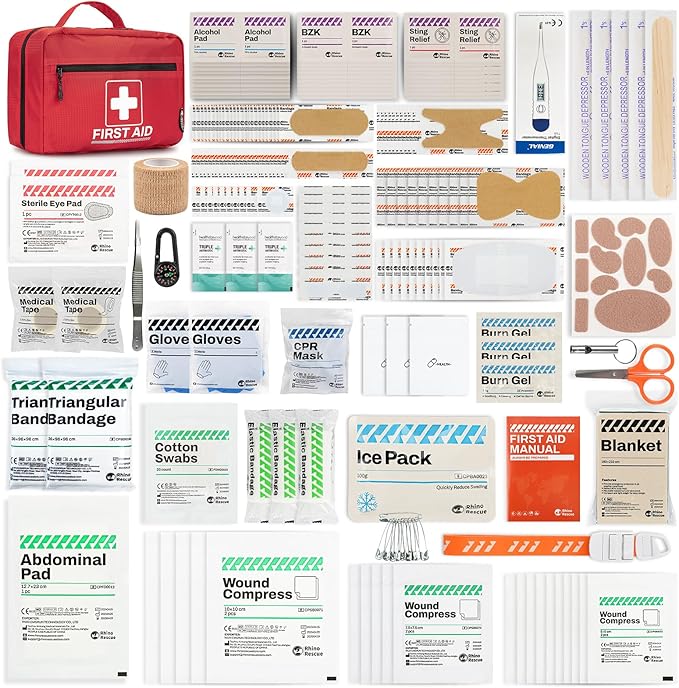 RHINO RESCUE 240 Piece All-Purpose First Aid Kit, Home & Office Professional - Image 6