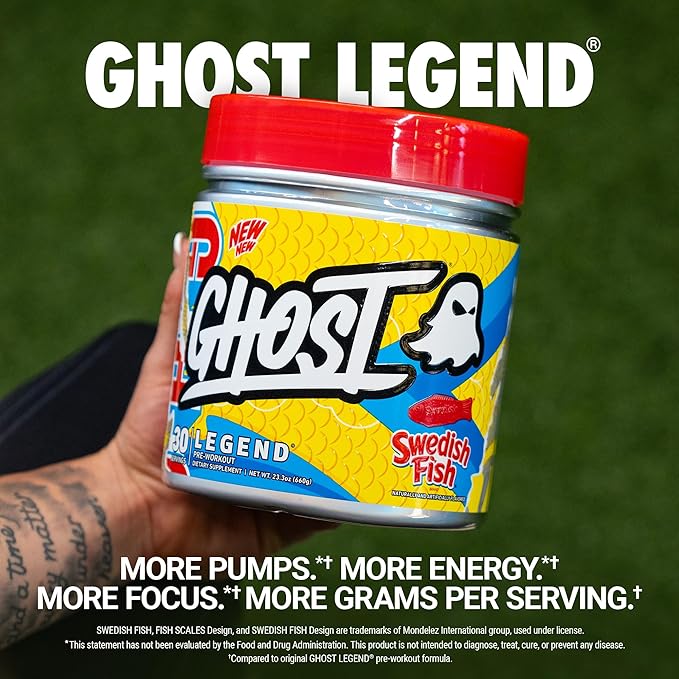 GHOST Legend Pre-Workout Powder, Swedish Fish - Image 2